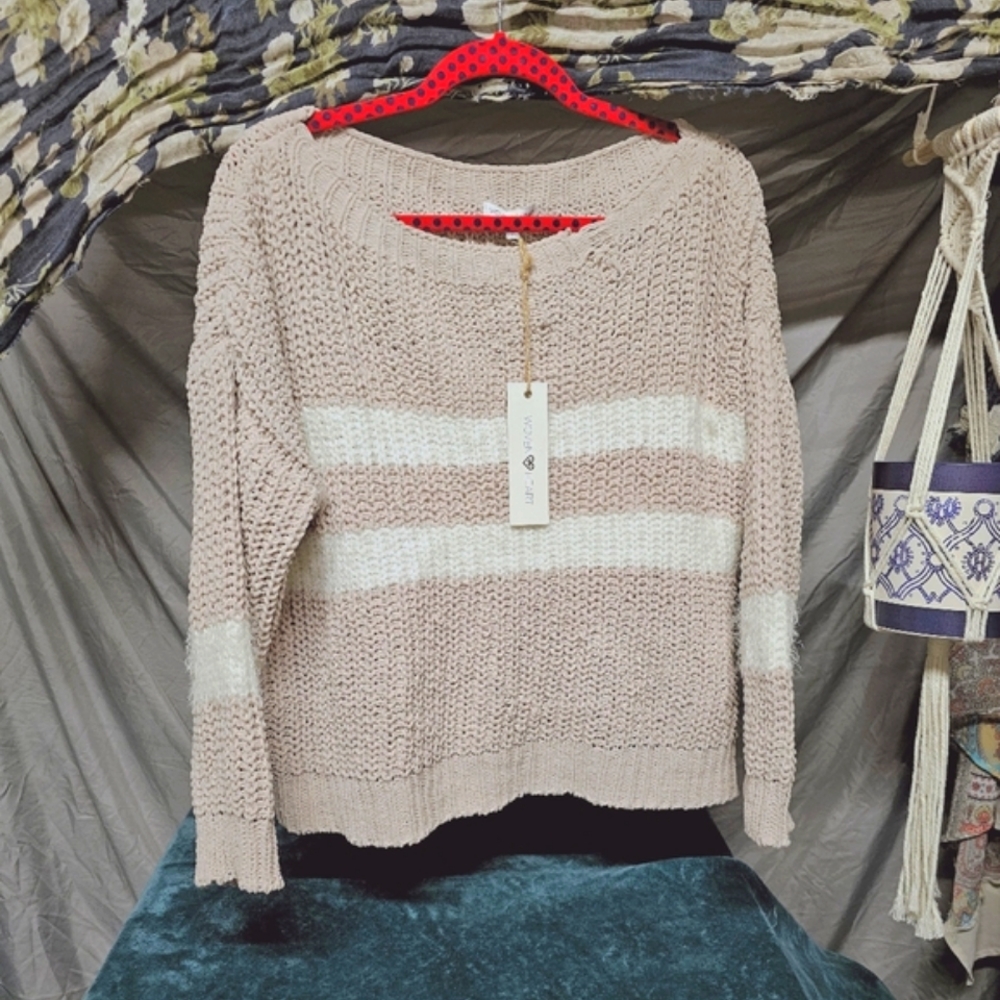 3/$25 NEW Woven Heart Chunky Sweater sz M